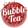 Logo of Bubble Tea with a red circular design and white text.